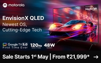 (Upcoming) Motorola EnvisionX QLED Smart Google TVs | Sale from 6th May