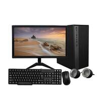 TECNICO Desktop Computer Set, Core i3-4130, 8GB RAM, 128GB SSD, 20-inch Monitor with Keyboard, Mouse and Speakers