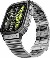 Fire-Boltt Maverick Smartwatch 51.308mm (2.02 inch) IPS Display, Luxury Stainless Steel Look, 320x385 Pixel Resolution, Bluetooth Calling, Voice Assistant (Black Silver)