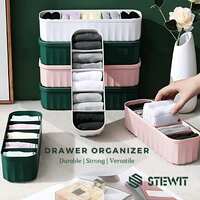 Drawer Organizers for Undergarments, Socks, Bras, Ties, Scarves, Wardrobe Storage Box Kitchen Tools (4 Pcs, Multicolor)
