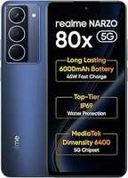 Realme NARZO 80x 5G (Deep Ocean,6GB+128GB) | Dimensity 6400 5G Chipset | 6000mAh Long-Lasting Battery  (1 May)