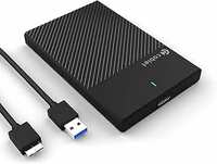 2.5 Inch SATA USB 3.0 HDD/SSD Portable External Enclosure for 7mm and 9.5mm, Tool-Free Design, Supports UASP Max 6TB