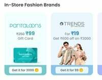 Magic pin: Pantaloons/Max/Decathlon/lifestyle 250/- voucher at 99/- + many other voucher available 