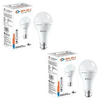 Bajaj LEDZ 9 Watt Inverter B22 Lamp | Cool Day Light | B22D | 2.5 kV Surge Protection | 1 Year - Warranty (Pack of 2, White)