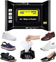 Shoe Wipes Sneaker Cleaner - Instant Sneaker Cleaning Wipes, Quick Dirt & Stain Remover for Shoes, Portable Shoe Cleaning Kit for Sneakers, Leather, and Canvas(Packs of 80) Multicolor