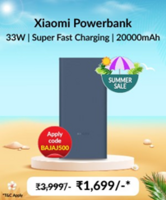 Xiaomi Power Bank 4i 20000mAh 33W Super Fast Charging PD @1699
