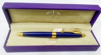  PARKER Aster Matte Blue Gold Trim Ball Pen 