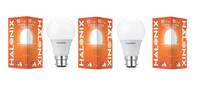 Halonix: B22D 10-Watt Led  (Pack of 3, White, Round)