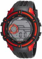 Sonata SF Digital Dial Plastic Strap Black Dial Watch for Men-NM77080PP04, Band: Black
