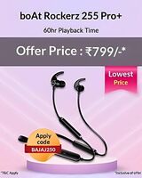 boAt Rockerz 255 Pro+ | Bluetooth Earphone with 10mm drivers @799