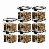 Plastic Kitchen Containers Set, Air Tight Container For Kitchen Storage Set, Kitchen Accessories Items, Kitchen Organizer Items And Storage Containers (Transparent, 700 ML Set Of 8)