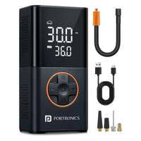 Portronics Vayu 3.0 tyre Inflator with 150 PSI Pressure, 4000 mAh Battery, Digital Display, Pressure Detection