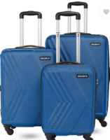KILLER  Hard Body Set of 3 Luggage 4 Wheels - Combo Set (28"+24"+20") - Blue
