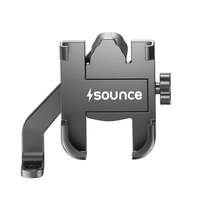 Zepto - Sounce Universal Bike Mount Phone Holder Metal Body 360 Degree Rotating Handlebar (Black)(location Specific)