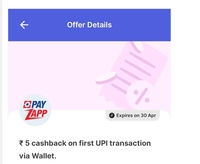 Get flat 5 cashpoints on Upi transaction via PayZapp Wallet (Minimum transaction value: ₹100)