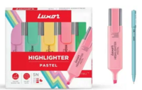 LUXOR Pastel Highlighter Pack Of 5 With XO Pen  (Set of 5, Multicolor)