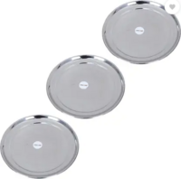 Flipkart Minutes - Urban Magic Round Steel Dinner Plate 3 Pcs (location specific)