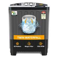 VW 7.5 kg 5 Star Aqua Spin Semi Automatic Top Load Washing Machine AquaSpin0075P (Black) 