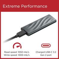 Lenovo PS8 Portable SSD - 1TB, R 1050 MB/s, W 1000 MB/s| USB-C Universal Compatibility | Windows, MacOS & Android |for Creators, Students & Gamers| External SSD| Aluminium Body, Grey| 3 Year Warranty