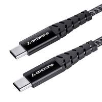 Ambrane Unbreakable 60W Fast Charging 1.5M Braided Type C to Type C Cable