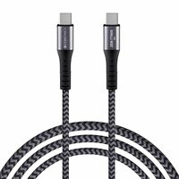 [Lowest] ZEBRONICS TT65S Type C - Type C Braided Cable, 65 Watts PD, Rapid Charging