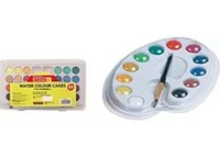 Camel Camlin Kokuyo 3739515 Student Water Color Cakes - 24 Shades & Kokuyo Student Water Color Cakes - 12 Shades - Multicolor