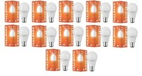 HALONIX 10 W Basic Round B22 LED Bulb (White, Pack of 12)