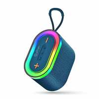 pTron Fusion Pop 12W Bluetooth Speaker with Pristine Sound, 10hrs Playback, Rhythmic RGB LEDs, Multi-Play Modes BT5.3/TF Card/USB/Aux-in, TWS Feature, Integrated Button Controls, Type-C Charging(Blue)