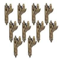 Arena zinc Curtain Brackets Stylish parda Stand, and Curtain Rod Holder Set, Perfect for Home dcor Antique 1 Inch Rod Pocket Finials Designer Window Curtain Holders for Wall 5 Set(Pcs 10)