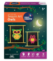 Fevicreate Make Your Own Sequin Art Owl Learning Craft     and more   DIY Kit for Kids