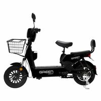 Green Udaan Low Speed Electric Scooter Non RTO 30KM Range Black with Portable Charger