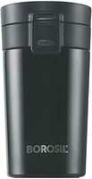 Borosil - vacuum insulated Hydra Coffeemate stainless Steel travel mug - spill proof - hot and cold_BT300BLK110_300ml