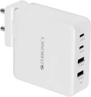 ZEBRONICS 100 W GaN 5 A Wall Charger for Mobile  (White)