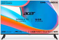 acer 80 cm (32 inches) I Pro Series HD Ready Smart LED Google TV AR32HDIGU2841AT (Black)