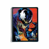 Classmate Pulse 6 Subject Spiral Notebook - Pack of 1 | Unruled | 300 Pages | 29.7cm x 21cm | Venom Designs | Soft Cover | Notebooks for College Students