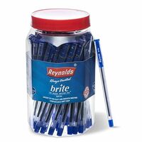 Reynolds brite ball pen set - 50 blue pens with comfortable grip