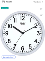AJANTA Analog 23 cm X 23 cm Wall Clock.