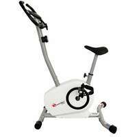limited Quantity Deal - PowerMax Fitness BU-515-AL502 Steel Magnetic Exercise Upright Bike, Grey, White
