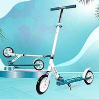 Apply 300 coupon : Kidsmate StreetJet Kick Scooter for Aged 6 Years and Above | Kids & Adult Scooter | 2 Wheel Scooter, Foldable Design, 3 Adjustable Height Options with Rear Braking Kick Scooter-Max Load 80kg (White)