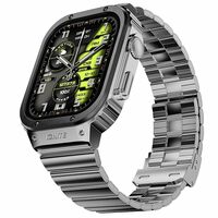 Fire-Boltt Maverick Smartwatch 51.308mm (2.02 inch) IPS Display, Luxury Stainless Steel Look, 320x385 Pixel Resolution, Bluetooth Calling, Voice Assistant (Black Silver)