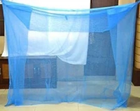 MINIKIDZ Polyester Adults Washable King Size Bed Mosquito net Tent/Hanging/Bed Box A059 Mosquito Net  (Blue, Tent)
