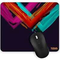  Tizum Mouse Pad/Computer Mouse Mat with Anti-Slip Rubber Base | Smooth Mouse Control | Spill-Resistant Surface for Laptop, Notebook, MacBook, Gaming, Laser/Optical Mouse, 9.4 x 7.9, Multicolored 