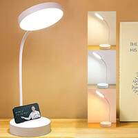 Amazon Brand - Umi LED Desk Lamp MS13 | 1200mAh Battery, Up to 3 Hours Use, Touch Sensor On/Off, 360° Rotatable, USB Rechargeable, 3-Color Modes | Eye-Caring Study Desk Lamp with Mobile Stand