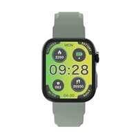 NUMBER Talkfit Pro 1.85" HD Display BT Calling Metal Frame with Rotating Crown AOD Smartwatch, Green 