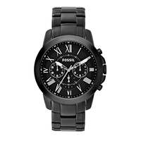 Fossil Men Stainless Steel Grant Chronograph Analog Black Dial Watch - Fs4832, Band Color-Black Apply 5% coupon 