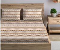 Arvind 120TC 100% Cotton Bedsheet (Queen, King)