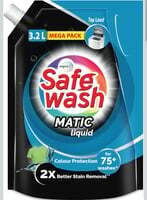 Fresh - Safewash Top Load Matic Premium Liquid Detergent 3.2L Refill Pouch with Colour-Protect Technology | 2x Stain Removal | For All Types of Fabrics(location specific)