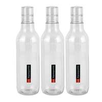 CELLO Aqua Sparkle Bottle Set of 3, 1000ml, Grey | 100% food grade | Leak proof and Break proof | Perfect for staying hydrated at the school, college, work and outdoor adventures Water Bottle