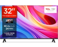  TCL 79.97 cm (32 inches) Metallic Bezel-Less S Series Full HD Smart LED Google TV 32S5500 (Black) 