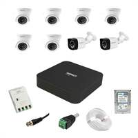 Impact by Honeywell 2 MP Wired CCTV KIT with 8 Channel DVR I 6 Dome Cameras + 2 Bullet Cameras I 1 TB Hard Disk & Accessories I Made in India I White (I-MKIT8CH-1_K)